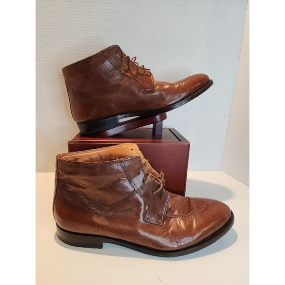 MENS SZ 12 PARISIAN SIGNATURE ANKLE BOOTS BUSINESS CASUAL ITALY main image 7